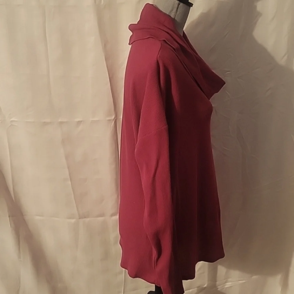 Michael Kors Womens Red Cowl Neck Blouse , Size:  XL